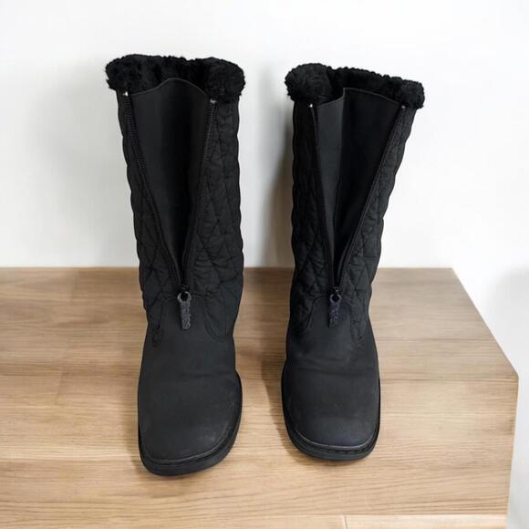 SOLD Totes Women's Boots Size 9M Quilted Upper Black Winter Boots with Fur Trim - Picture 6 of 8